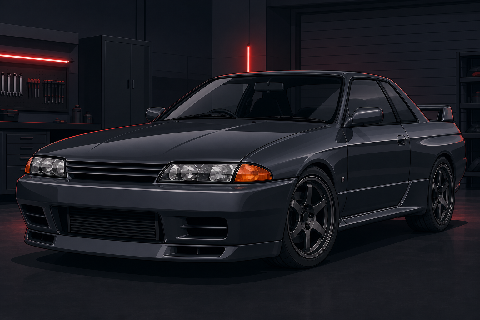 日産スカイライン GT-R R32 スタイルのイラスト
